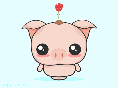 Little Pig animals cute illustration illustrator vector