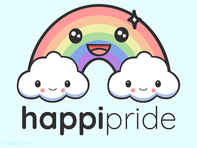 Happi Gay Pride from Happi Panda cute design gay pride illustration illustrator pride rainbow vector