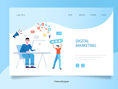 Digital Marketing figmadesign flat icon illustration illustrator logo minimal photoshop ui vector