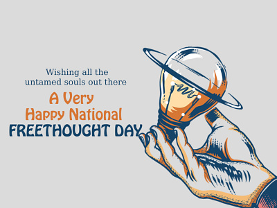 Happy NATIONAL FREETHOUGHT DAY branding design facebookpost figmadesign flat illustration illustrator logo minimal photoshop vector