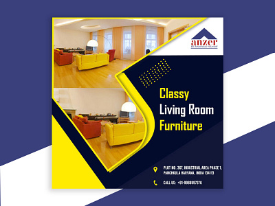 Classy Living Room Furniture branding design facebook ad facebook banner figmadesign flat illustration illustrator logo minimal photoshop vector
