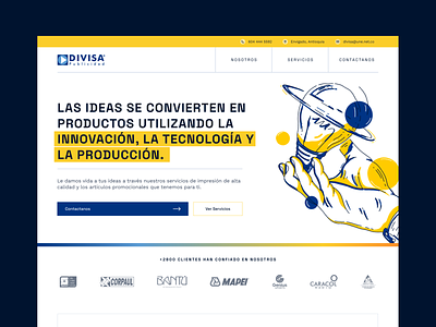 Divisa Publicidad | Web Design branding business creative design experience figma illustration product ui uidesign user web webdesign website wireframe yellow