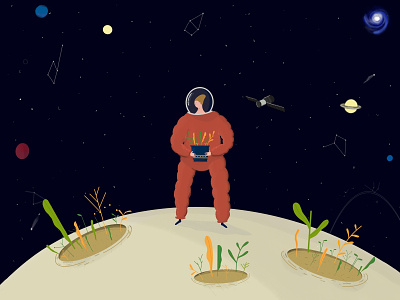 Space Station character desing design illustration