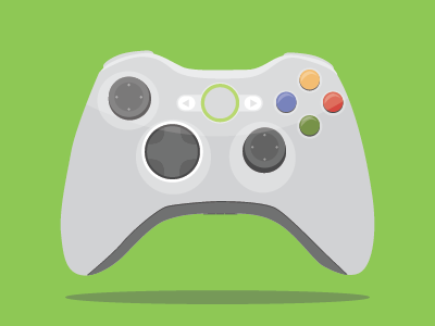 Xbox 360 controller flat illustration illustrator vector illustration xbox