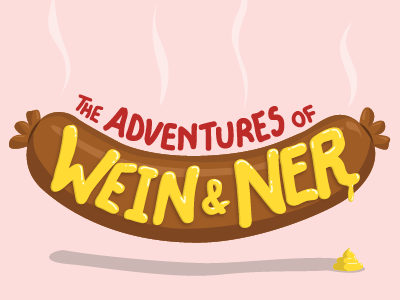 Wein&Ner hotdog illustration illustrator logo vector vector illustration