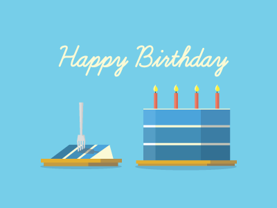 Happy Birthday birthday birthday cake cake flat illustration illustrator vector vector illustration