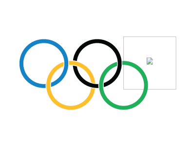 Ring not found... flat olympics vector