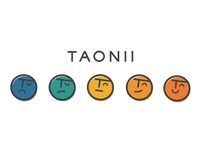 Faces brand faces flat icon illustration illustrator logo taonii vector