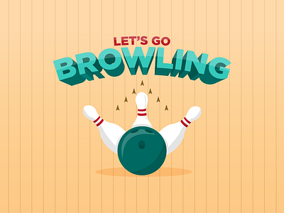 Let's Go Browling bowling bro illustration illustrator vector