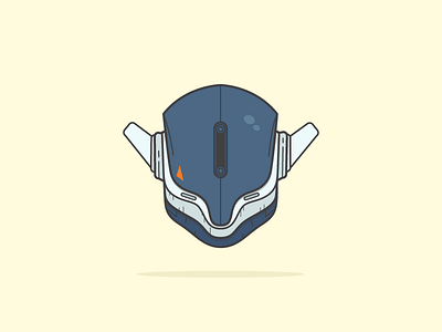 Destiny Armor 02 destiny flat helmet illustration titan vector
