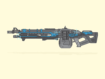 Destiny Weapon 05 destiny flat games gun illustration vector video games