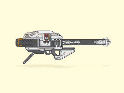 Destiny Weapon 06 destiny flat games gjallarhorn gun illustration vector video games