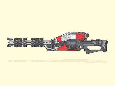 Destiny Weapon 08 destiny flat games gun icebreaker illustration vector video games