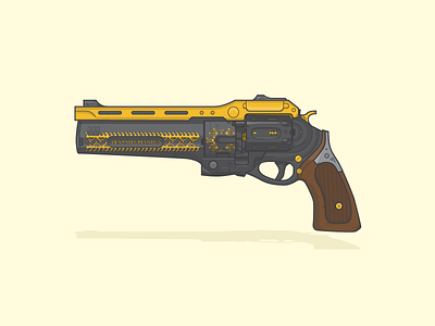 The Last Word destiny flat hand cannon handcannon illustration illustrator last word the last word vector weapon
