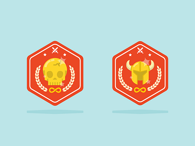 Challenge Badges badge flat icon illustration illustrator rejected vector