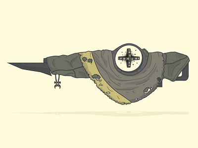 Touch Of Malice destiny flat gun illustration illustrator rifle vector video game weapon