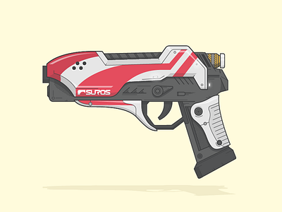 Destiny Suros Sidearm destiny gun illustration suros vector video games weapons