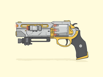 Fatebringer Adept destiny handcannon illustration line art vector vog weapon