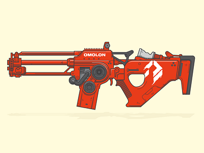 ((CHAOS DOGMA~)) destiny illustration line art scout rifle vector weapon wotm