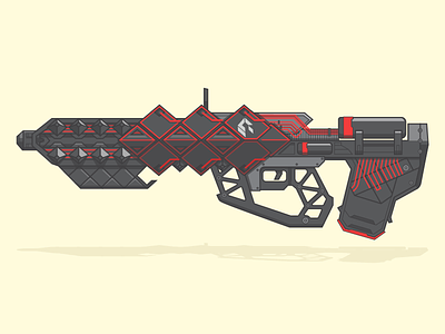 Outbreak Prime destiny illustration line art pulse rifle vector weapon wotm