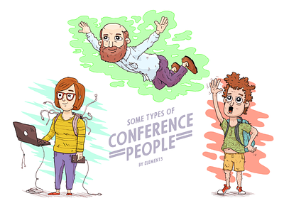 Conference People Illustrations character conference illustration people photoshop