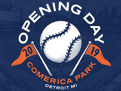 Opening Day 2019 baseball detroit illustration opening day tigers