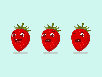 Berry Good Faces character fruit fruit illustration strawberry vector