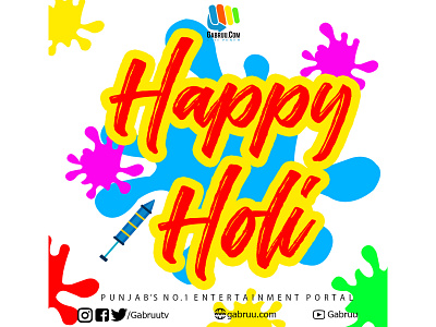 Festival Greeting - Holi design graphic design typography vector