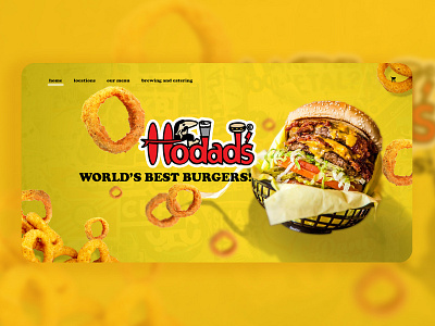 Hero image concept for Hoadad's website concept design hamburger restaurant webdesign