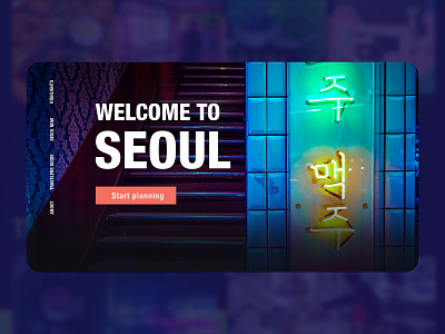 Seoul tourism Pantone's color inspired concept seoul tourism webdesign