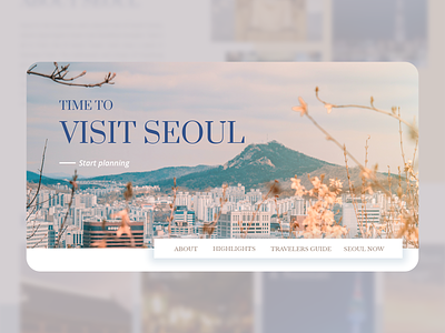Seoul tourism Pantone's color inspired concept seoul tourism ui website