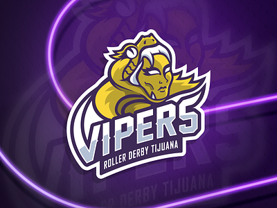 Logo Vipers Roller Derby Tijuana logo design logotype mascot logo roller derby sport