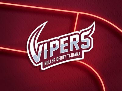 Vipers Roller Derby Tijuana's Logotype logotype redesign roller derby sports logo tijuana
