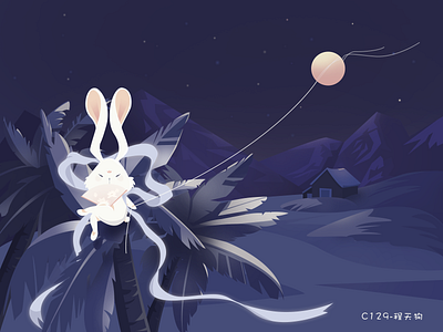 Jade rabbit app branding design illustration vector