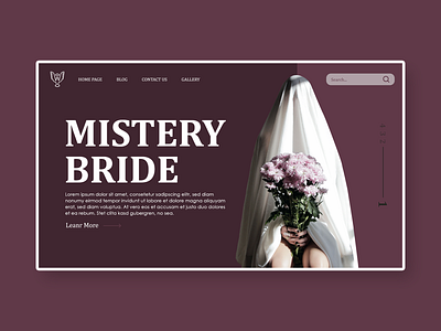 Mistery Bride - Landing page ui uidesign web design website