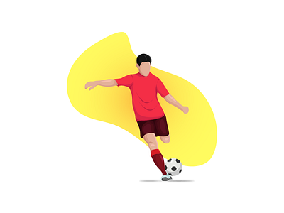Soccer design flat illustration illustration art minimal vector