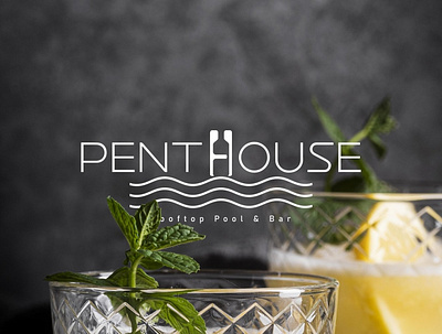 Penthouse - Logo Development bar logo brand identity branding classic logo design illustration logo luxury logo myanmar penthouse skybar