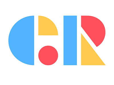 CR geometric identity typography
