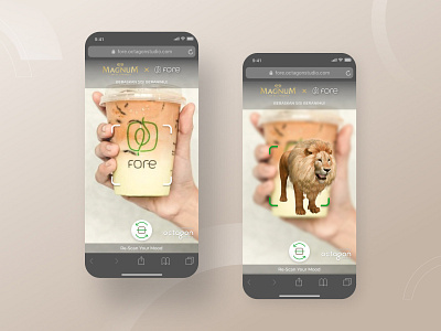 Fore Coffee Augmented Reality coffee mixed reality ui ux