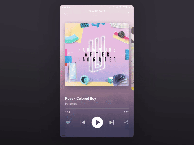 Music Player Interaction interaction prototype ui ux