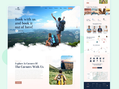 Travel Agency Website Homepage adobe photoshop ui uiux uiux design web design website