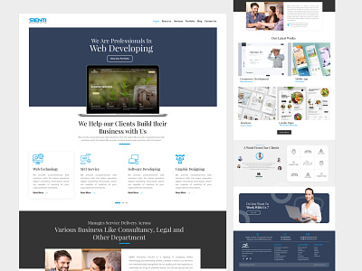 Company Landing Page Concept adobe photoshop design graphicdesign ui ui design uiux web design website