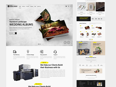 Printing Company Homepage Concept adobe photoshop design graphicdesign illustration ui ui design uiux web design website