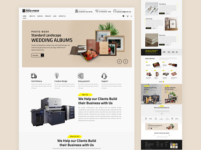Printing Company Homepage Concept adobe photoshop design graphicdesign ui ui design uiux web design website