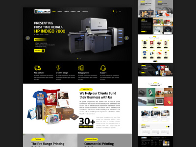 Printing Company Dark Homepage Concept adobe photoshop design graphicdesign illustration ui ui design uiux web design website