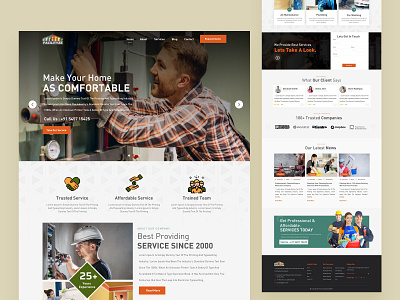 Home Service Homepage Concept adobe photoshop design graphicdesign ui ui design uiux web design website