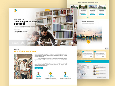 glow height Education Consultancy website Design adobe illustrator adobe photoshop graphicdesign ui ui design uidesign uiux web web design website