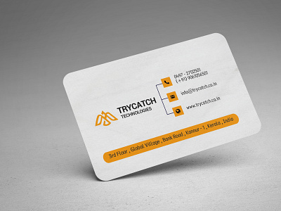 Trycatch Technologies Business Card front Design design graphicdesign website