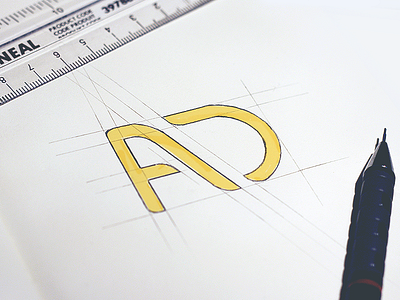 AlphaDraft logo sketch