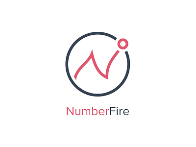 NumberFire logo brand branding fire flame identity letter lettering logo numbers stats type typography